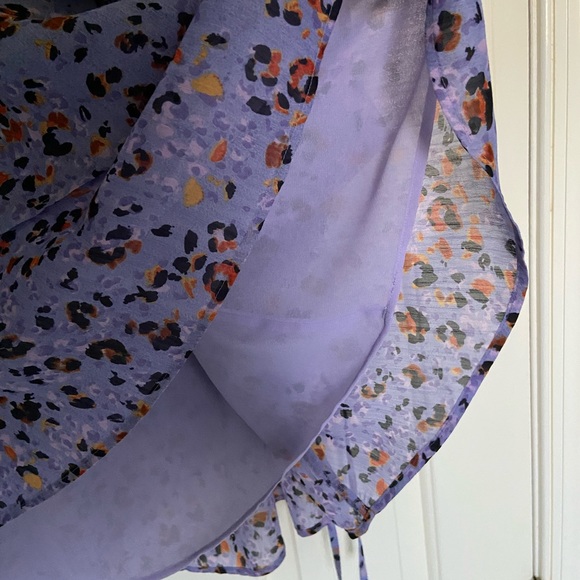 & Other Stories Peasant Flounce Tiered A-Line Mini Printed Dress - Picture 7 of 7